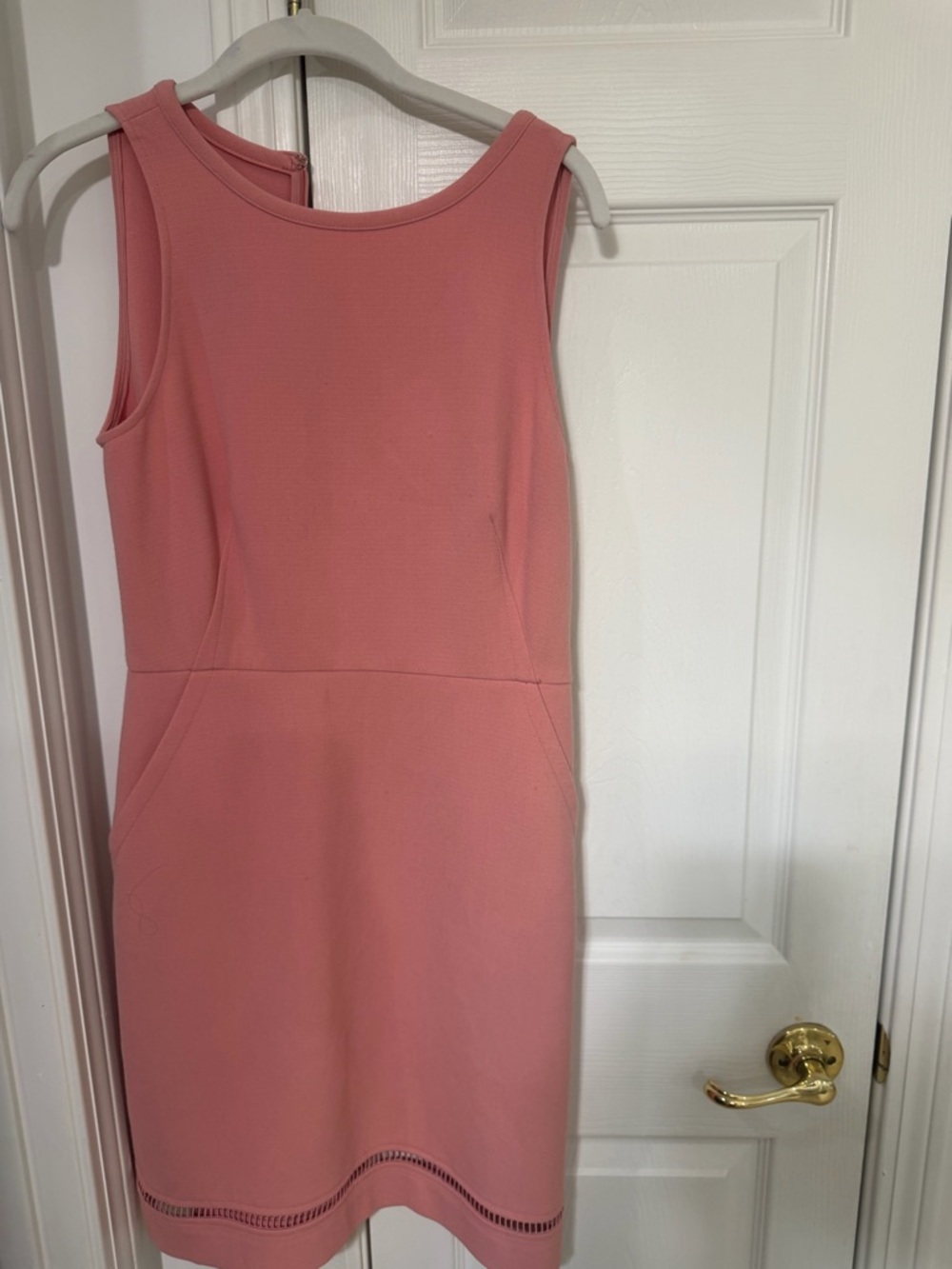 LOFT Dusky Pink Sleeveless Sheath Dress